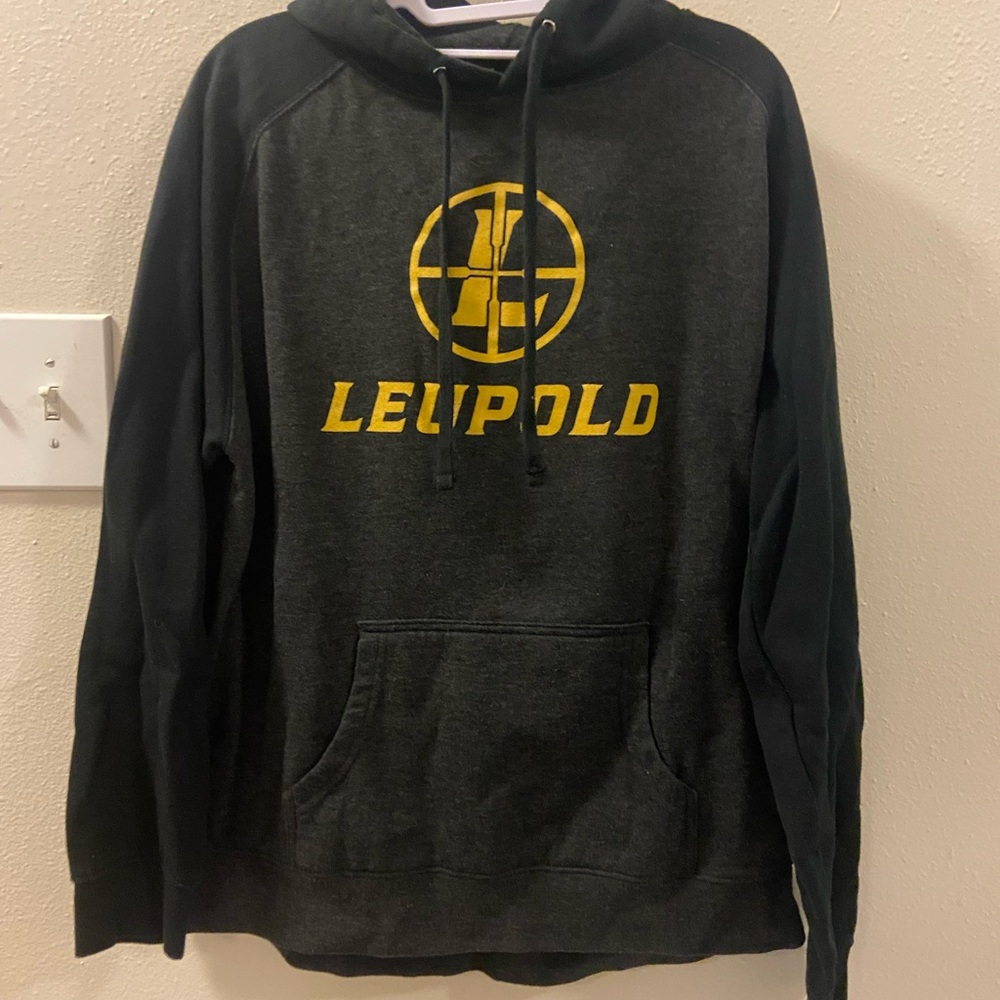 Leupold Branded Black and Gold Hooded Sweatshirt